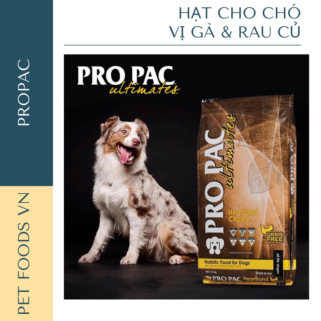 Hạt cho chó PROPAC Heartland Choice 12kg vị Gà &amp; Rau Củ