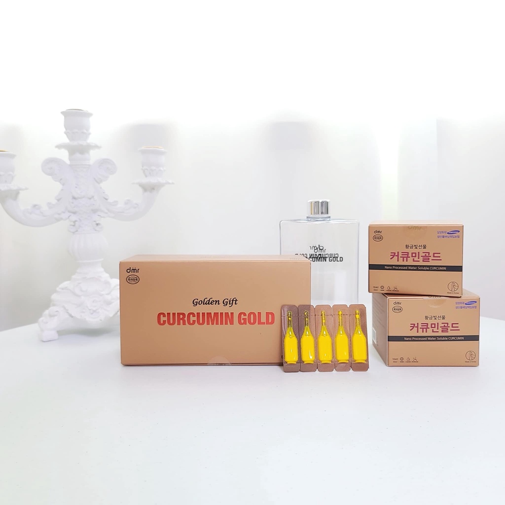Tinh nghệ nano curcumin gold đẹp da, giữ dáng, chống lão hóa 100 tép Hàn Quốc - chính hãng