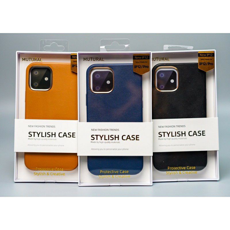 Ốp lưng da Iphone 12 pro /12 promax cao cấp hiệu Mutural chính ãng