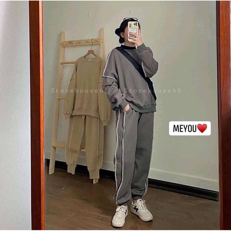 Sét áo nỉ lông phom đại HANA770