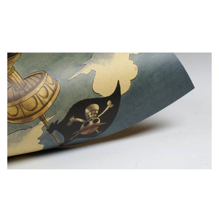Tranh Treo Tường Trang Trí Hình Nhân Vật Luffy Zoro Phim One Piece 51x36cm