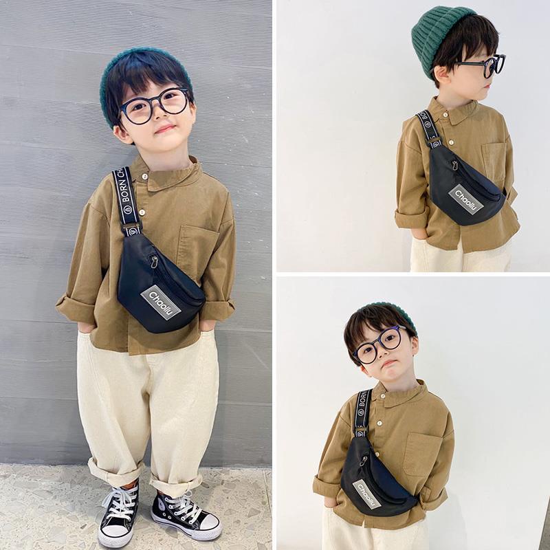 Túi đeo chéo ngực họa tiết hoạt hình phong cách Hàn Quốc dễ thương cho bé trai