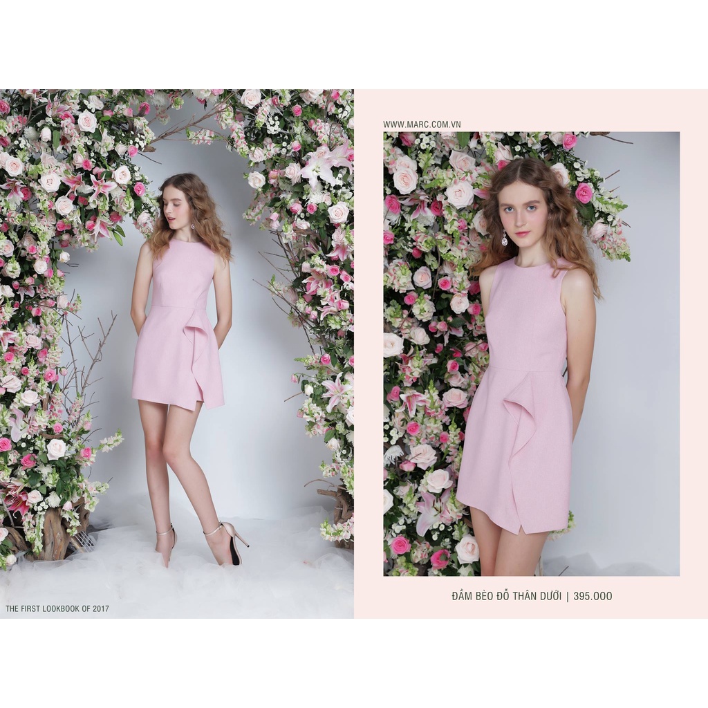 Đầm viền bèo Marc sz M form nhỏ