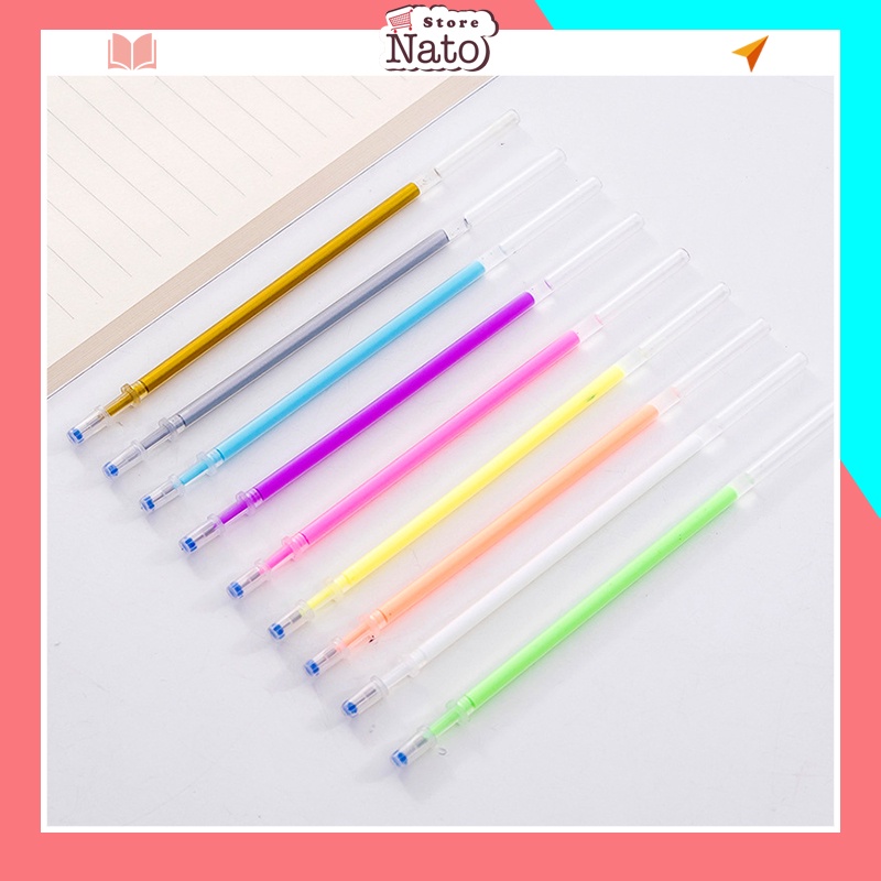 Ngòi Bút Mực Nước Nhiều Màu_KT đầu 0.5mm, chiều dài 13cm, nguồn hàng giá sỉ NATO NB02