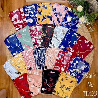 ( Freesize Satin ) Đồ Bộ Pijama Satin Nơ TDQD ( P1 )