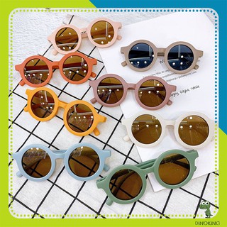 Kính Mát Gọng Tròn Chống Tia Uv Phong Cách Vintage Thời Trang Cho Bé DINOKING KI01