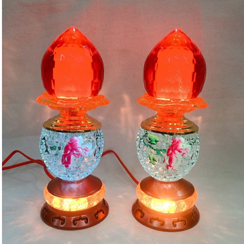 Đèn thờ, Đèn led đổi màu hình trái đào, bàn thờ tổ tiên, ông bà, thờ phật, ông địa, thần tài - đèn thờ NDB-2108
