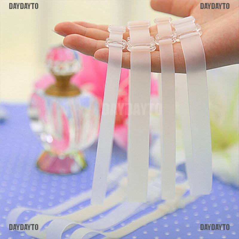 Set 2 Cặp Dây Áo Ngực Silicon Trong Suốt 1 5Cm Có Thể Điều Chỉnh