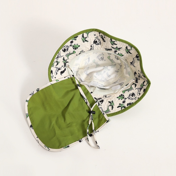 Nón Tai Bèo In Họa Tiết Khủng Long Chống Nắng Có Thể Tháo Rời Thời Trang Mùa Hè Cho Bé