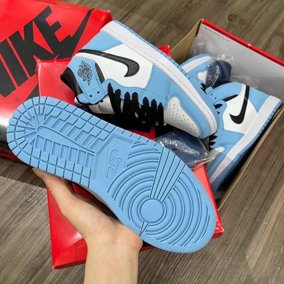 Giày thể thao air Jordan Xanh Dương  cổ cao nam nữ hang chuẩn giày kèm box bill | BigBuy360 - bigbuy360.vn