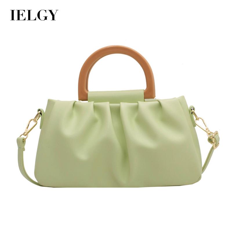 Túi đeo chéo IELGY hình dạng đám mây màu sắc đơn giản phong cách retro thời trang dành cho nữ