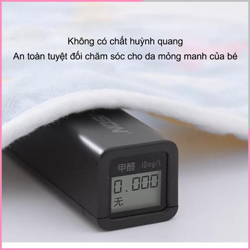 Yếm ăn dặm cho bé - yếm vuông chất liệu vải xô 6 lớp họa tiết in 2 mặt ngộ nghĩnh - Ahimom