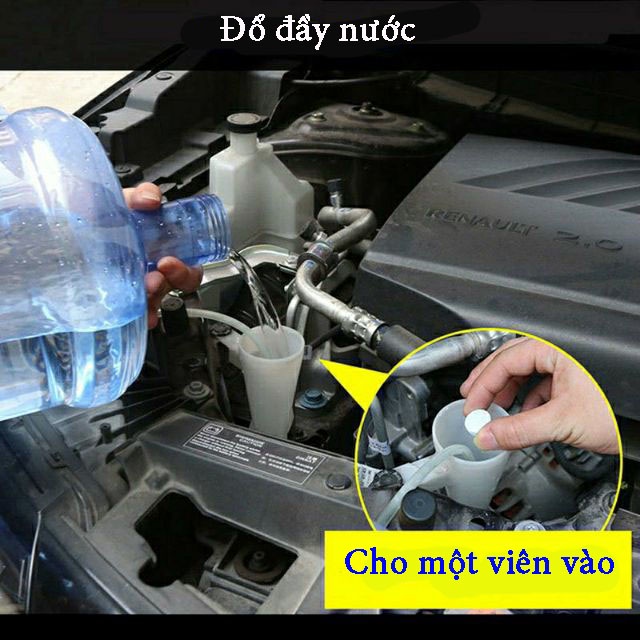 Combo 50 Viên sủi rửa kính chuyên dụng xe ô tô - Chất tẩy rửa kính chắn gió xe - ASIA.XEHOI