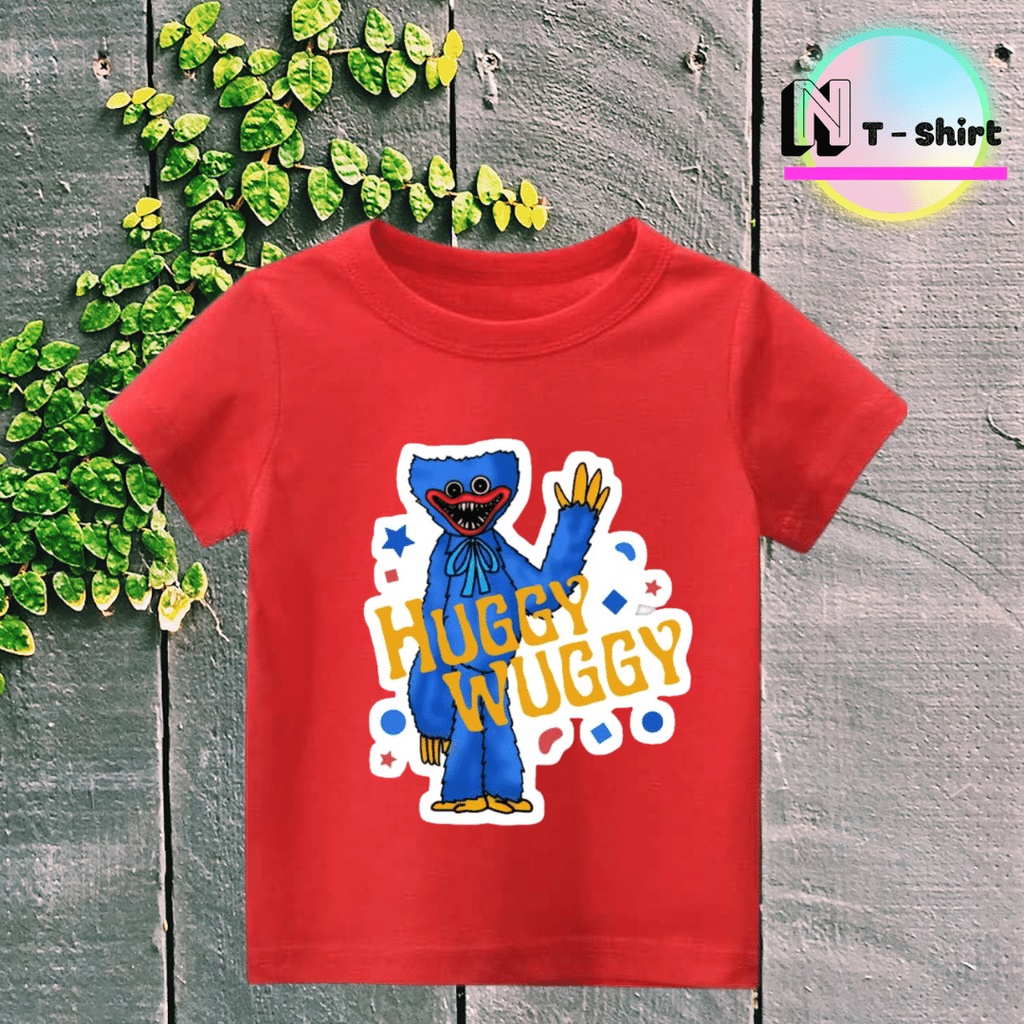 Áo thun cho bé trai in hình hoạt hình Poppy Playtime, Áo cotton mặc mát thoải mái NTShirt 07