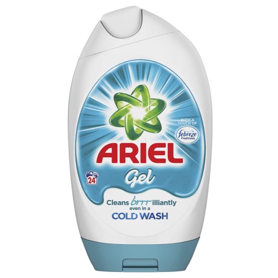 Nước Giặt Ariel Gel Clean Brrrilliantly Even In A Cold Wash 888ml - Mỹ (Chai)