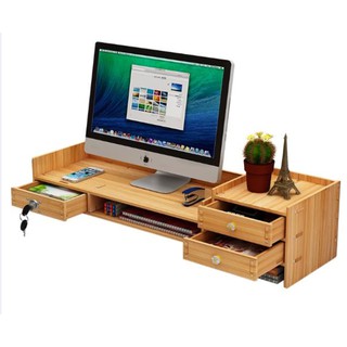 KỆ ĐỂ MÀN HÌNH MÁY TÍNH VĂN PHÒNG CÓ KHOÁ EUROPEAN DECOR - Chắc Chắn và Tiện Ích
