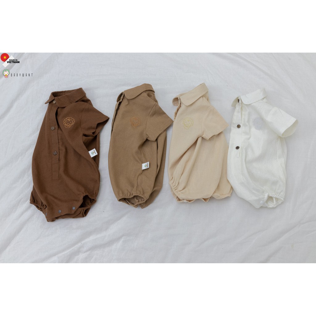 Bodysuit linen cổ đức basic cho bé từ 5 đến 13kg BABYWANT