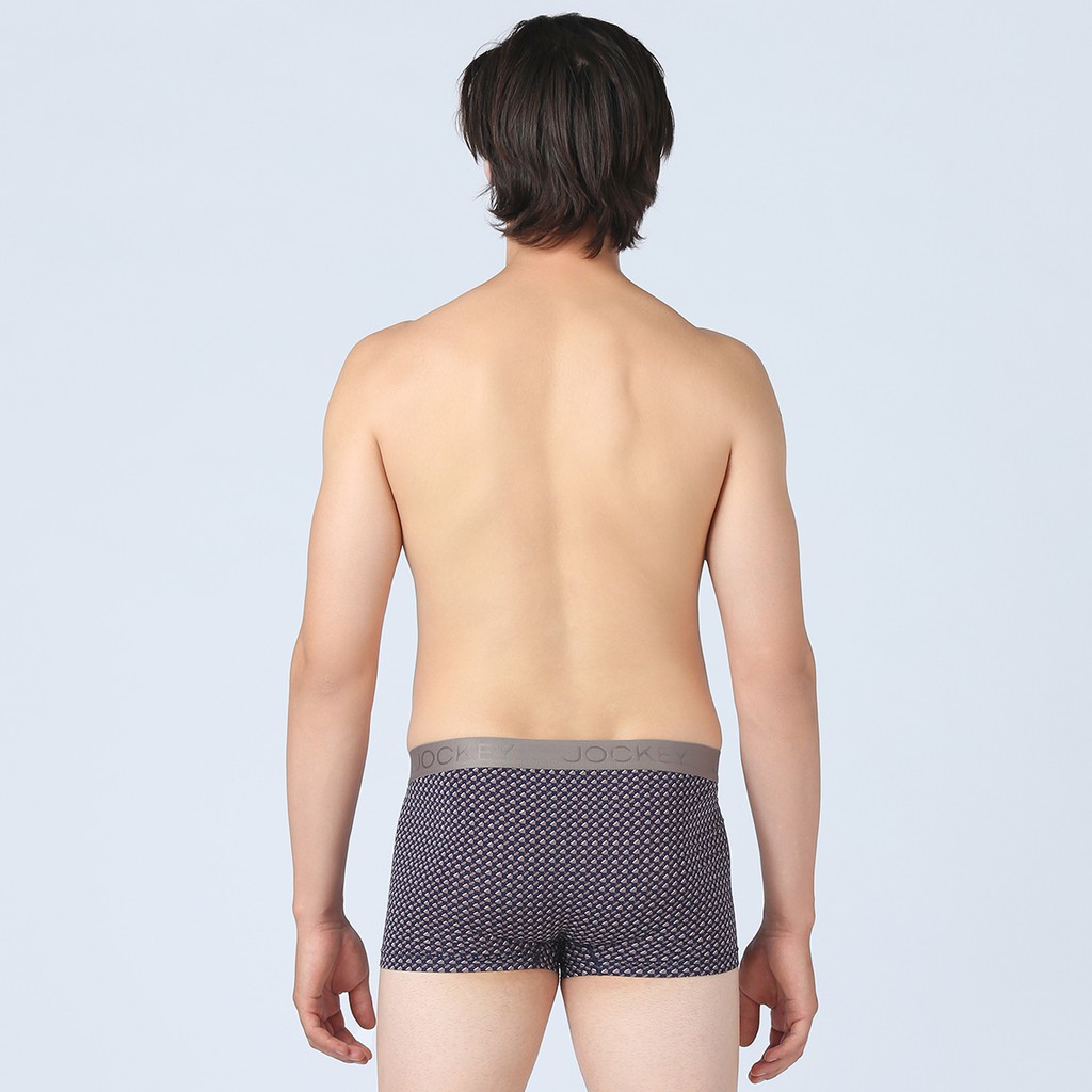 Quần Lót Nam Jockey Dáng Trunk Boxer Họa Tiết Thun Lạnh Xám In Kháng Khuẩn Cao Cấp - J1163