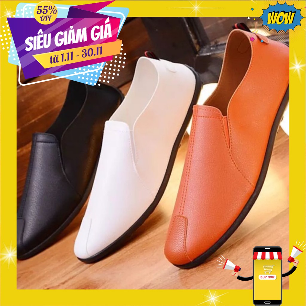 Giày slipon da nam 2018 có ảnh và clip thật