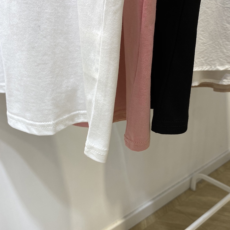NRVP Mới Áo Thun Cotton Tay Ngắn Cổ Tròn Thời Trang Mùa Hè Phong Cách Hàn Quốc Cho Nữ