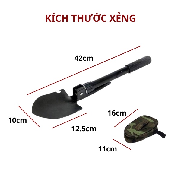 Xẻng làm vườn mini đa năng 5 trong 1, dụng cụ làm vườn đa năng, tiện dụng cho công việc làm vườn