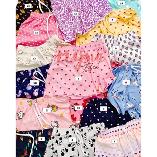 Quần đùi hoa chấm bi hottrend - Quần short ngủ dễ thương