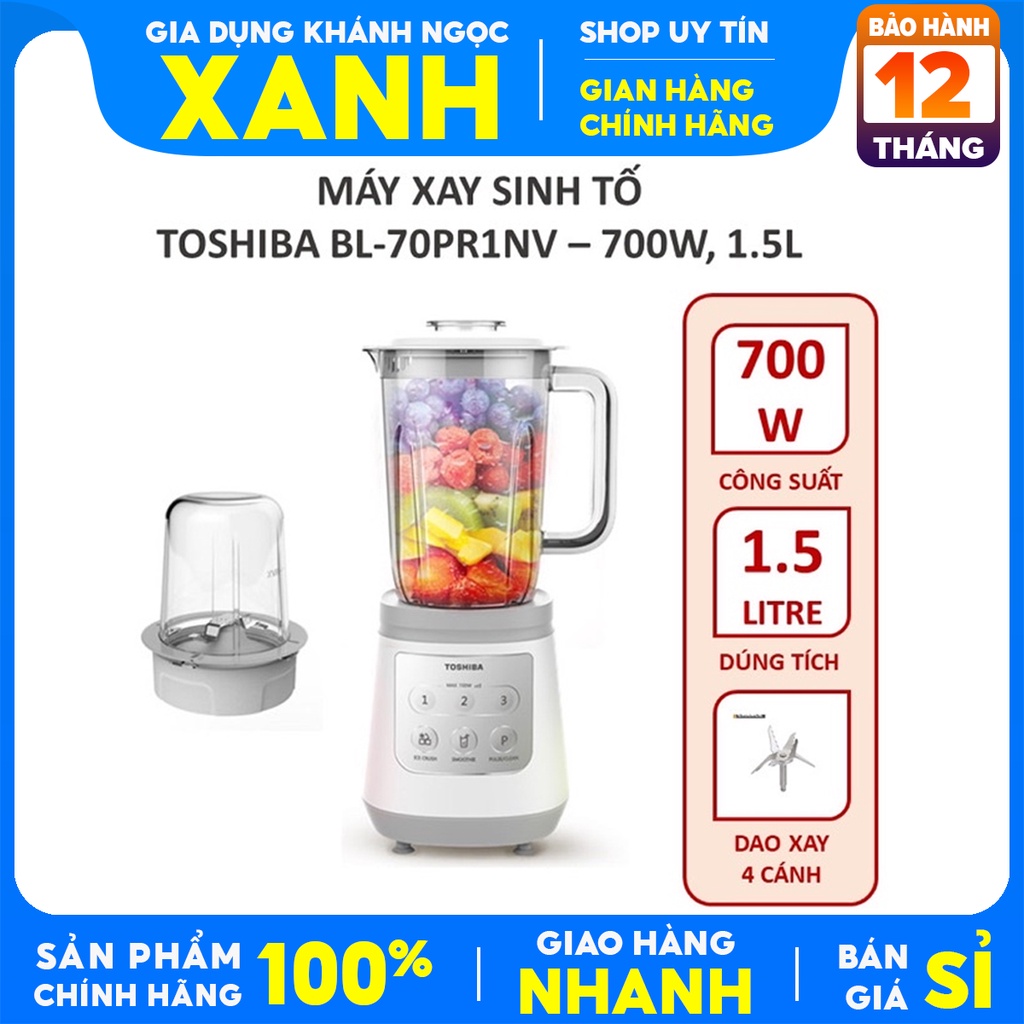 Máy xay sinh tố Toshiba BL-70PR1NV -Chính Hãng 100%-Công suất:700 W