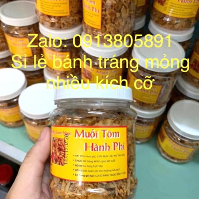 Muối tôm hành phi giòn rụm