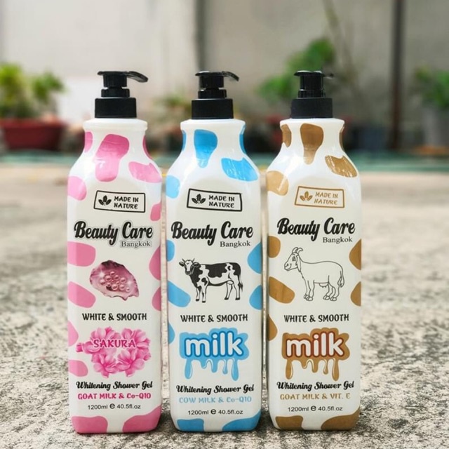 Sữa Tắm Beauty Care Bangkok White &amp; Smooth Milk 1200ml