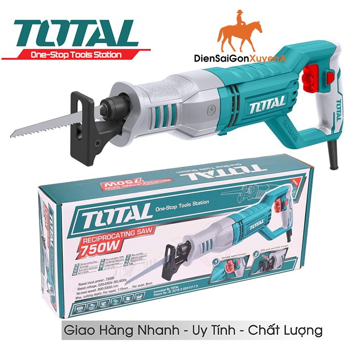 Total Máy cưa kiếm cưa gỗ kim loại 750W TS100806