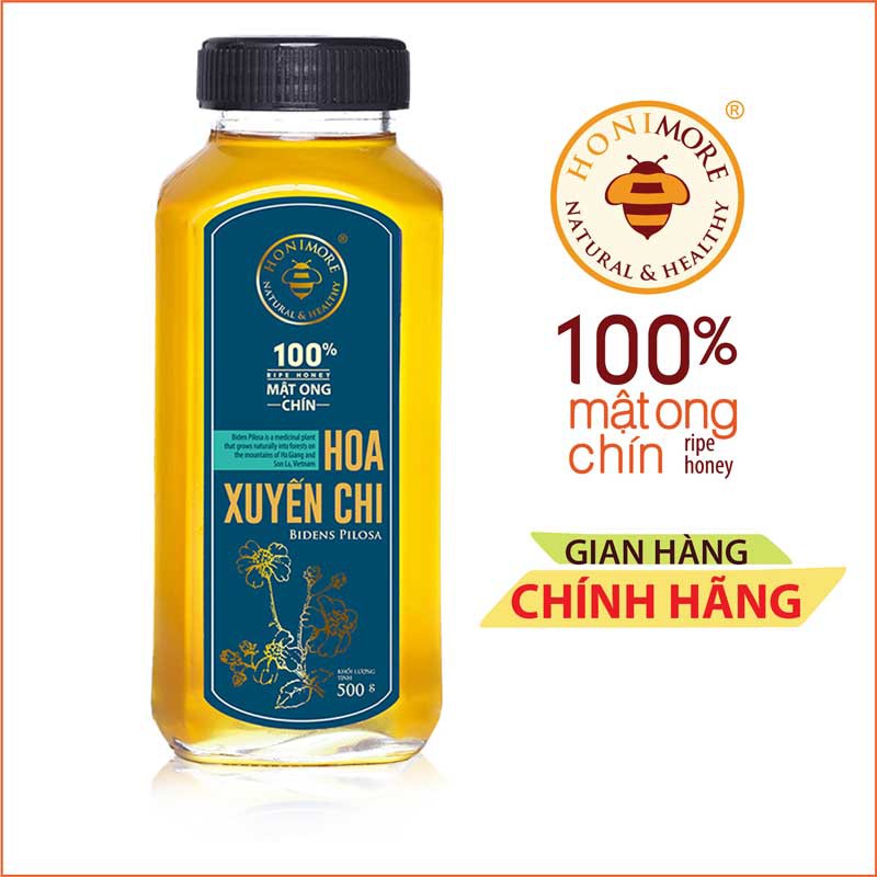 Mật ong rừng nguyên chất Honimore Hoa Xuyến chi 500g - làm đep da, tốt cho dạ dày, bổi bổ sức khỏe