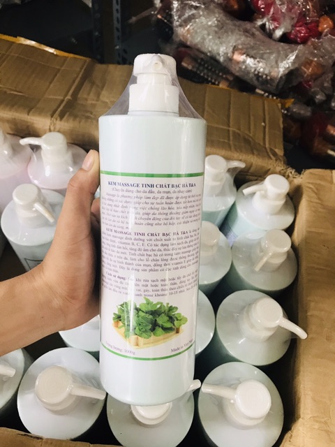 [ 1000ml - CAO CẤP] Kem massage mặt spa trà xanh, bạc hà, hoa hồng, da mụn ,da dầu, trắng da | BigBuy360 - bigbuy360.vn