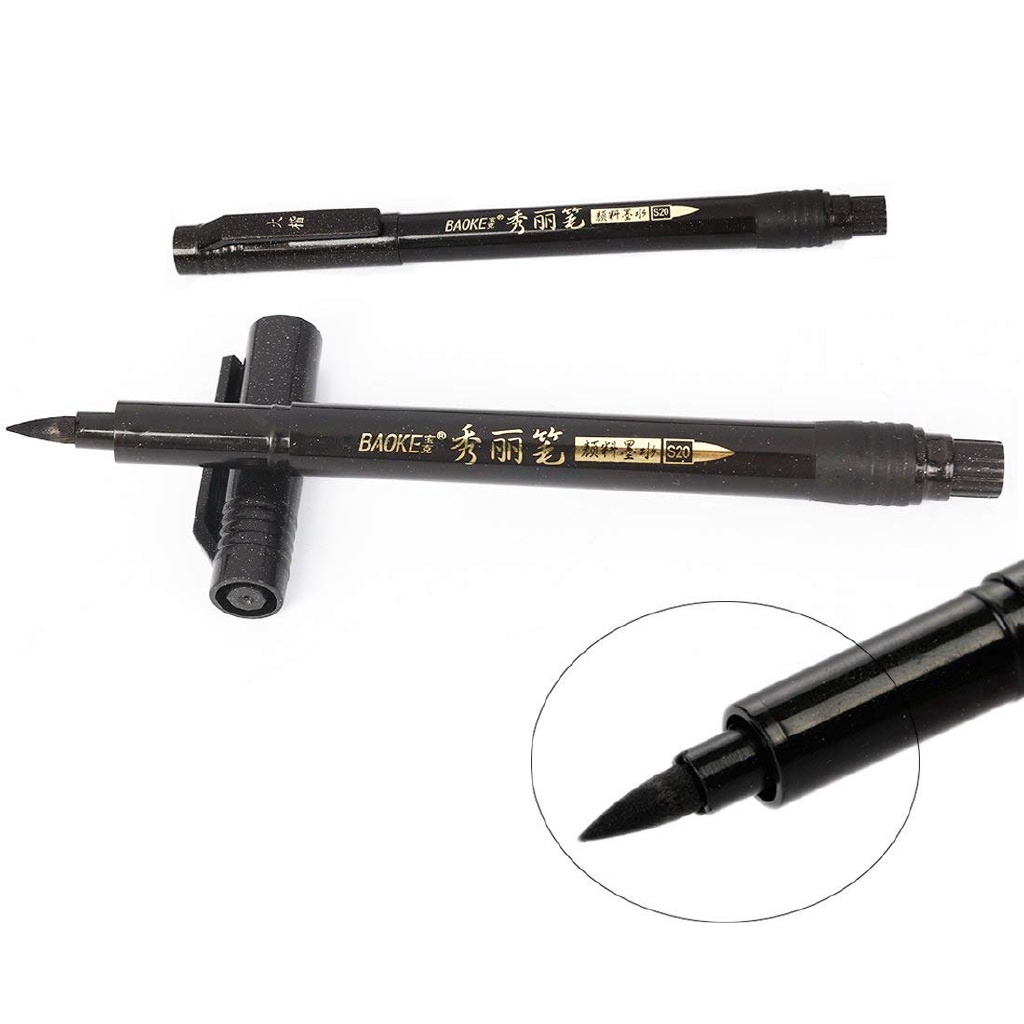 Mã life0803all giảm 10% đơn 0k bút lông mực đen 4 kích cỡ đầu bút hỗ trợ - ảnh sản phẩm 5