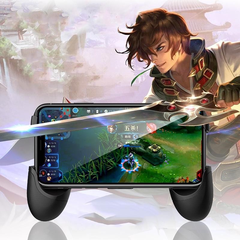 Bộ tay cầm chơi game giúp chơi game thoải mái trên điện thoại + 4 bộ mobile joystick đen Phặn Phặn