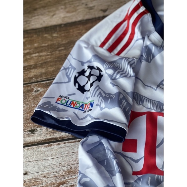 Set Bộ quần áo bóng đá Bayern Munchen vải thun thái màu trắng 2021 2022