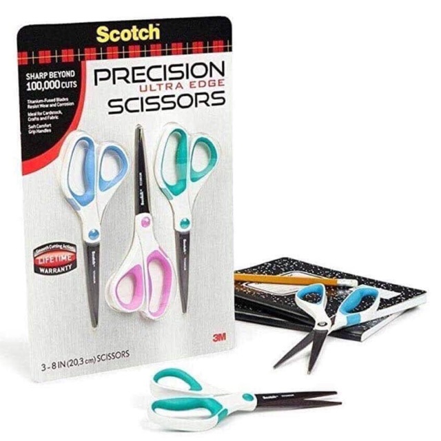 [Bill Mỹ] KÉO SCOTCH PRECISION ULTRA EDGE SCISSORS của tập đoàn 3M nổi tiếng của Mỹ