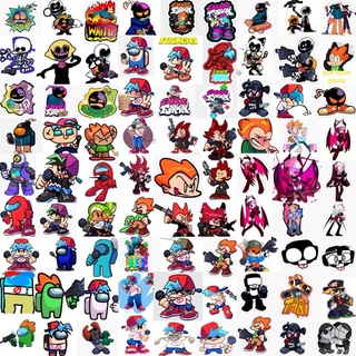 Ảnh Sticker Friday night funkin 31-62 hình ép lụa khác nhau / Hình dán anime game Friday Night Funkin