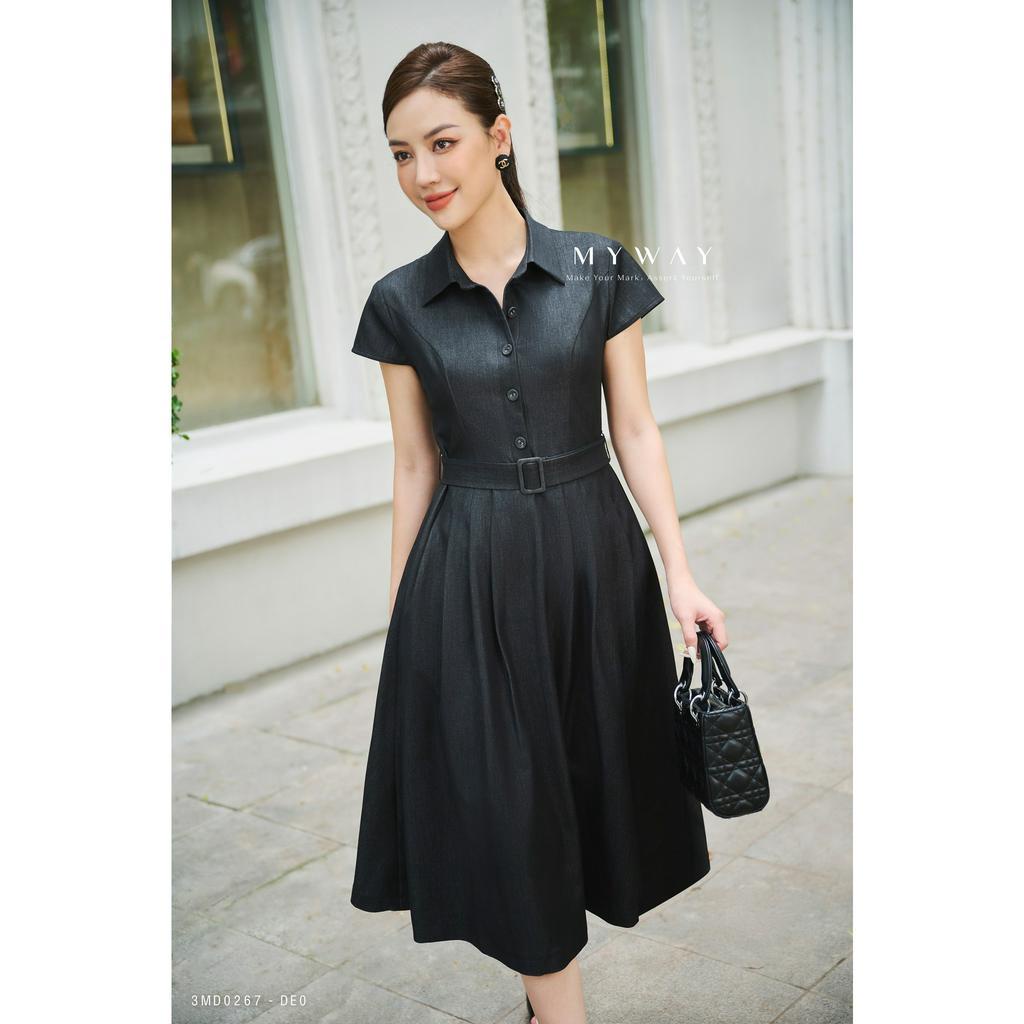 Đầm Sơ Mi Công Sở Nữ My Way Kèm Đai Cao Cấp 3MD0267