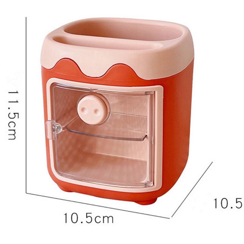 Tủ để bàn khay 4 ngăn để cọ trang điểm, bút, trang sức phong cách Hàn Quốc hình Mũi Heo độc lạ trang trí xinh xỉu