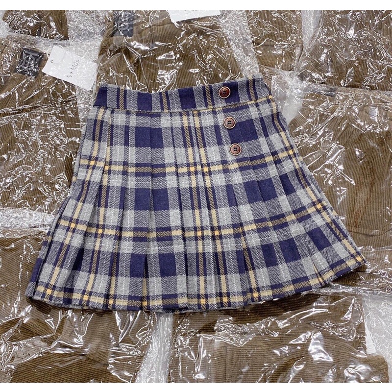 chân váy dạ 3 cúc