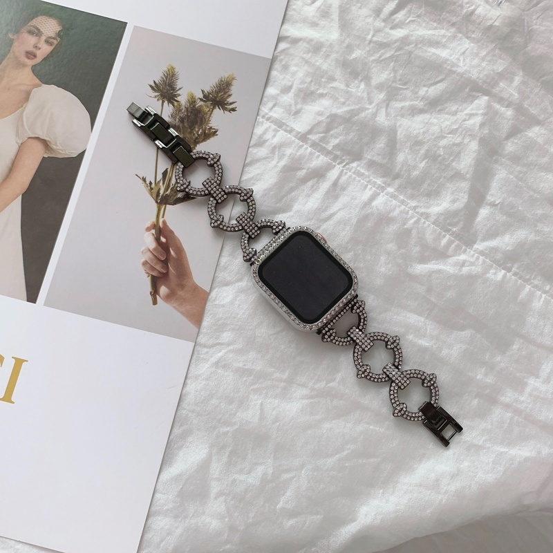 Dây Đeo Đồng Hồ Bằng Kim Loại Cho Apple Watch Band Series 7 6 SE 5 4 3 41mm 45mm 40mm 44mm 42/38mm