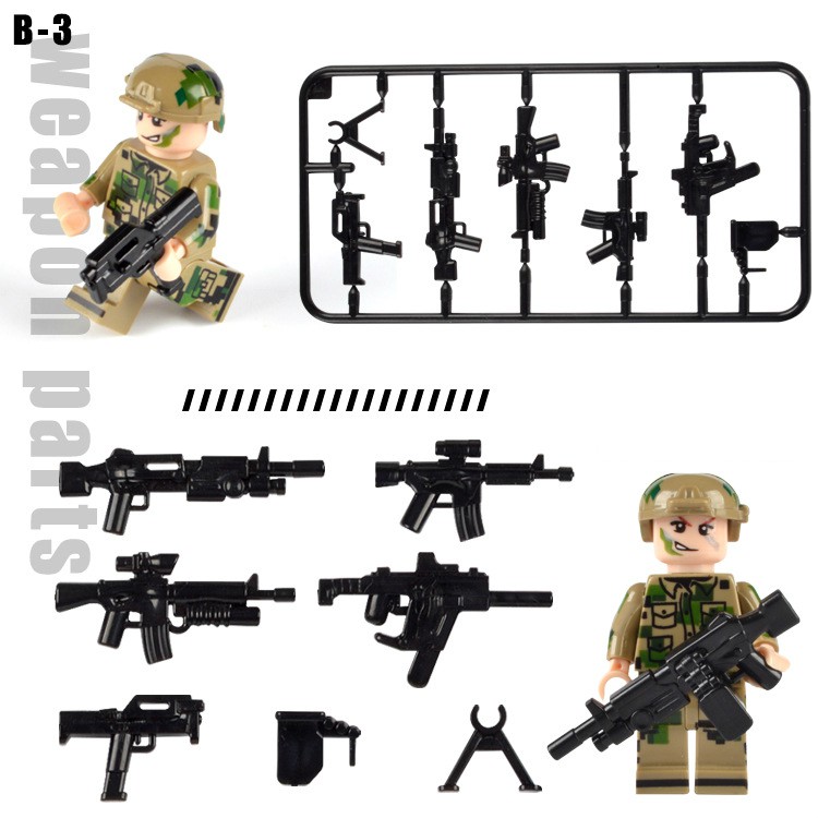 Vỉ Phụ Kiện Vũ Khí Quân Đội Thế Hệ Mới NO.518 - Phụ Kiện Army