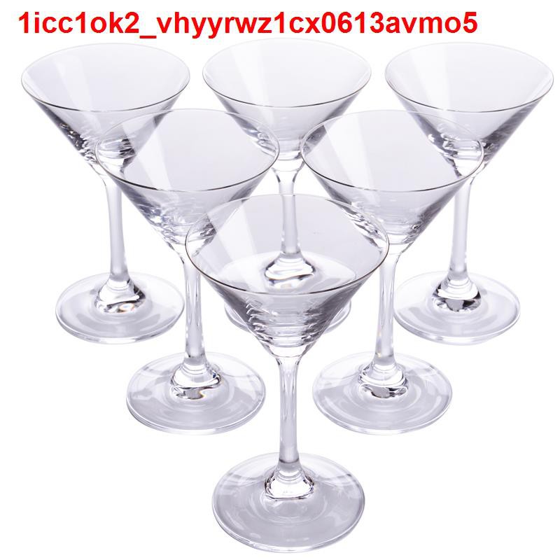◑Ly pha lê cocktail set cá tính sáng tạo martini tam giác sâm panh thủy tinh màu đỏ ròng <