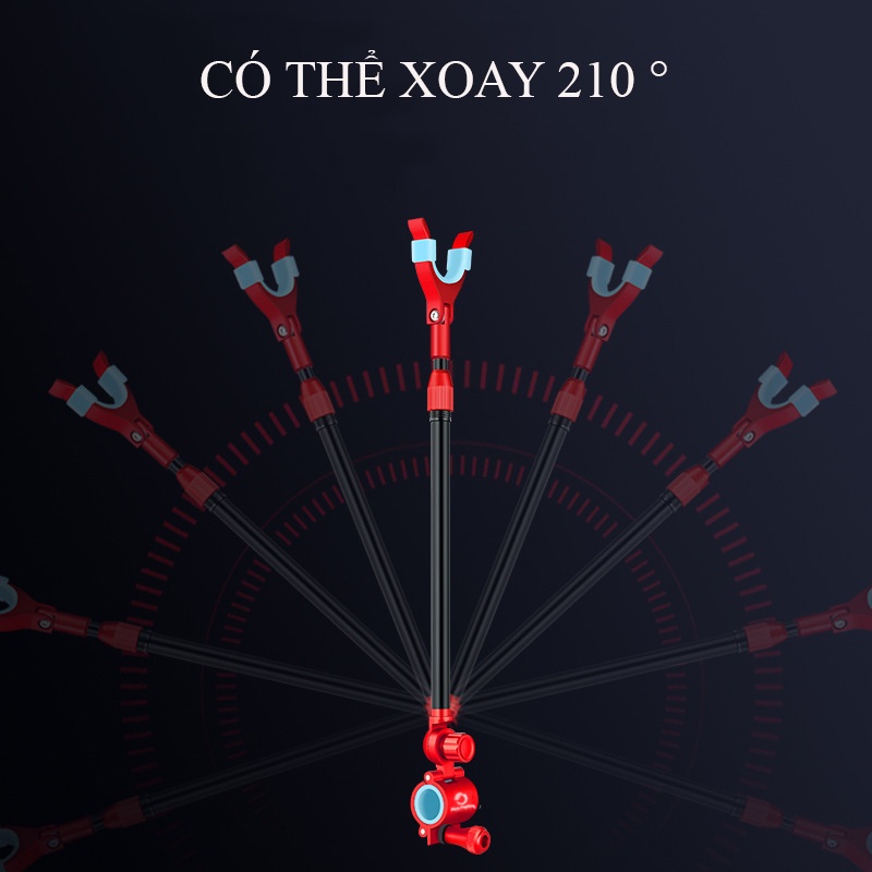 Ngoe Chống Cần Câu Đài, Gác cần Câu cá chất liệu hợp kim cao cấp Rice Fishng chuyên câu đài câu đơn siêu bền LK-8