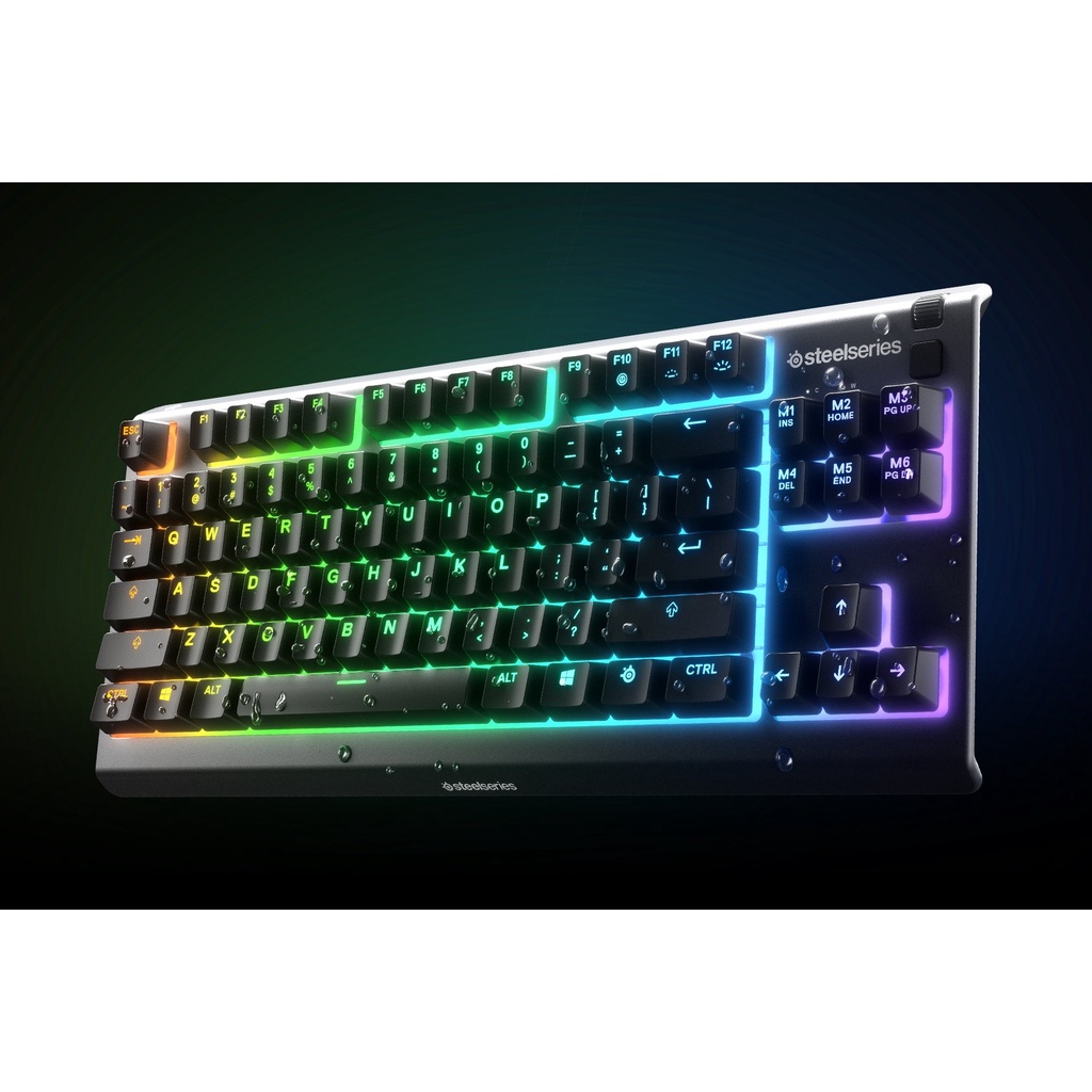 Bàn phím gaming có dây Steelseries Apex 3 TKL RGB chống tràn chuẩn IP32 - Chính Hãng