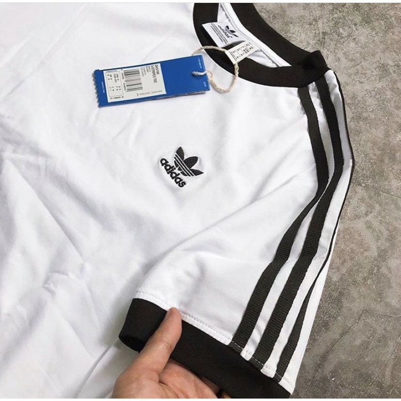 👉SALE HOT💝Áo Thun Adidas 3-Stripes White Nam Nữ Full Tag Code