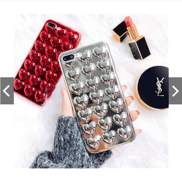 Ốp iphone - Ốp lưng Buble ( Tim nổi bóng ) - cho iphone 6 6s 6Plus 6sPlus 7Plus 8Plus X