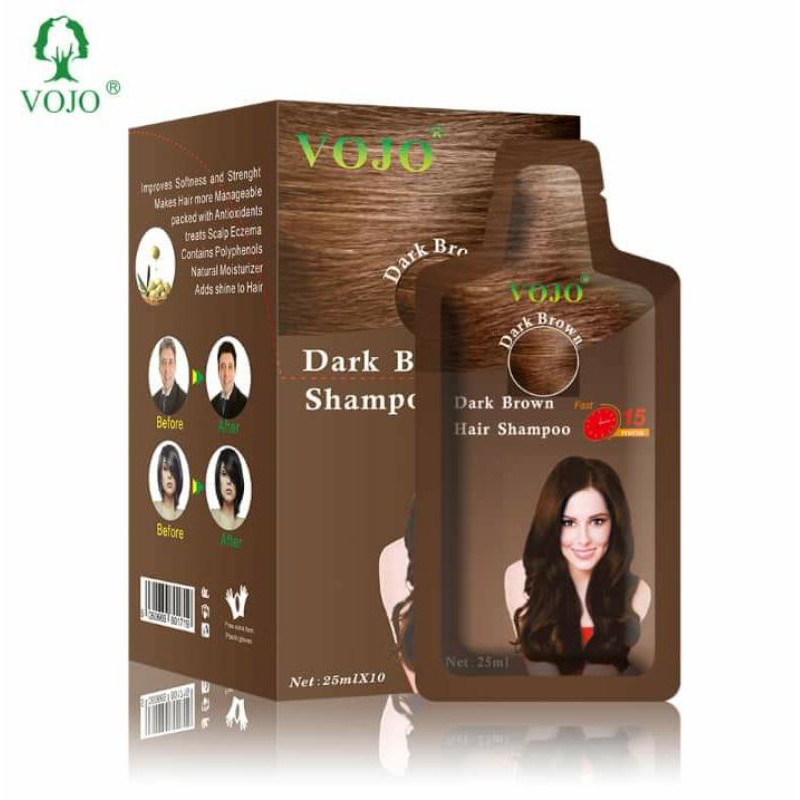 DẦU GỘI ĐEN TÓC VOJO BLACK HAIR &amp; DARK BROWN HAIR SHAMPOO 500ml