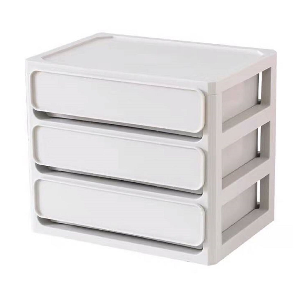 HomeBase STACKO Tủ nhựa mini 3 tầng MIND QY2347 Thái Lan W26xD19.5xH22.3cm màu trắng
