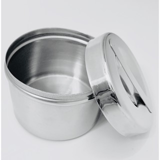 Hộp inox y tế tròn loại nhỏ , hộp đựng bông gòn